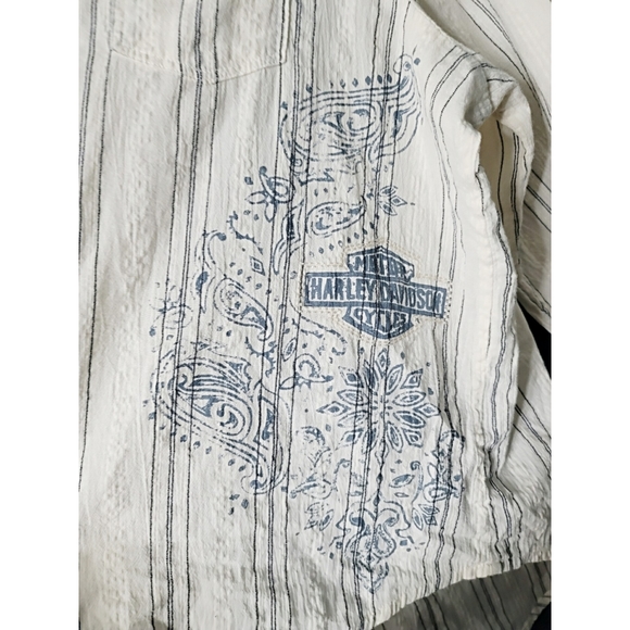 Harley Davidson Genuine Motors Clothes Women's Henley Long Sleeve Shirt - Picture 4 of 11